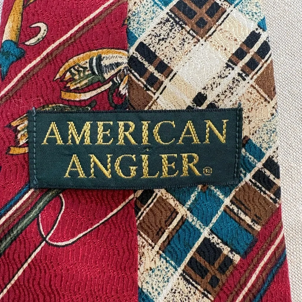 American Angler Red Outdoor Adventure Tie - Picture 3 of 5